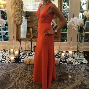 Women’s BCBG Maxazria coral gown